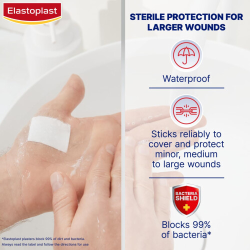 Elastoplast Elastoplast Med+ Waterproof XL Dressing, 5 Count 2