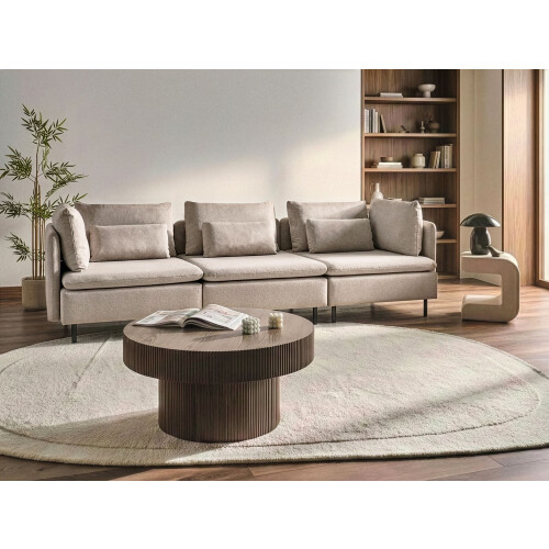 Beliani EGERIS 3 Seater Modular Sofa Beige Fabric 1