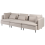 Beliani EGERIS 3 Seater Modular Sofa Beige Fabric 4