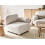 Beliani Corner Seat AMLI Fabric Off-White Left Hand 2