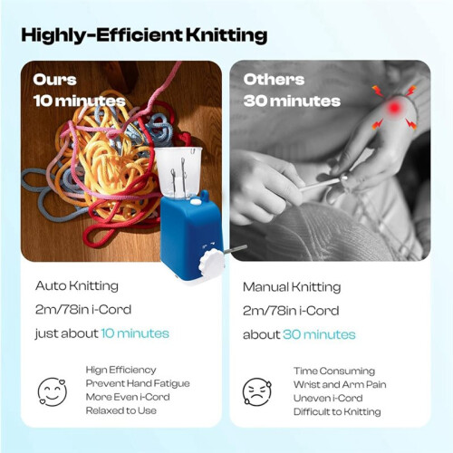 Cord Knitting Machine, Electric Maker Tool with Adequate Tension,Knitter Machine, Automatic Knitting Yarns 2