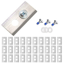 30PCS Lawn Mower Stainless Steel Replacement Blades 2-Hole Design Mower Blade for Luba Robot Lawn Mowers B