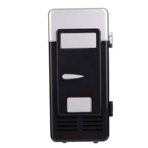 USB Compact Refrigerator, Small Refrigerator, Car Travel for Office Camping (Black) 2