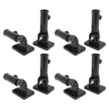 8X 2 in 1 Multifunctional Adjustable Flagpole Bracket Heavy Duty Aluminum All Weather Wind Resistant(Black)
