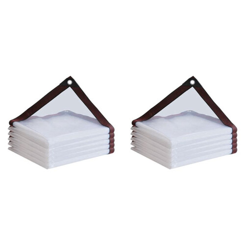 2X Bâche Imperméable - Bâches Transparentes et Résistantes, Couverture Transparente Extérieure 2X2M