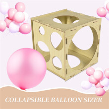 9 Holes Collapsible Balloon Sizer Box Measurement Tool Stable 2-10 Inch for Birthday Wedding Party