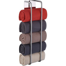 Toallero Soporte de Baño de Pared Inoxidable 60 cm Plateado — barra toallero adhesivo, accesorio baño moderno