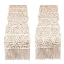 2X Macrame Table Runner, Boho Wedding Table Decor, Handwoven Vintage Farmhouse Bohemian Dining Room Style Decorations