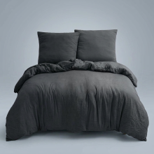 5-Piece Bedding Set Soft Breathable Dark Grey Bedding Set — bedding set 5 piece, microfiber bedding, dark gray bedding, breathable bedding