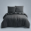 5-Piece Bedding Set Soft Breathable Dark Grey Bedding Set — bedding set 5 piece, microfiber bedding, dark gray bedding, breathable bedding 1