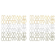 Open Bezels for Resin, 120Pcs Hollow Frame Pendants Resin Bezels Jewelry Molds for Resin Casting, Necklaces Making