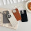 Capa em couro sintético compatível com iPhone 14 Pro Max de 6,7 polegadas, capa protetora premium em couro PU (com botões metálicos e forr 4