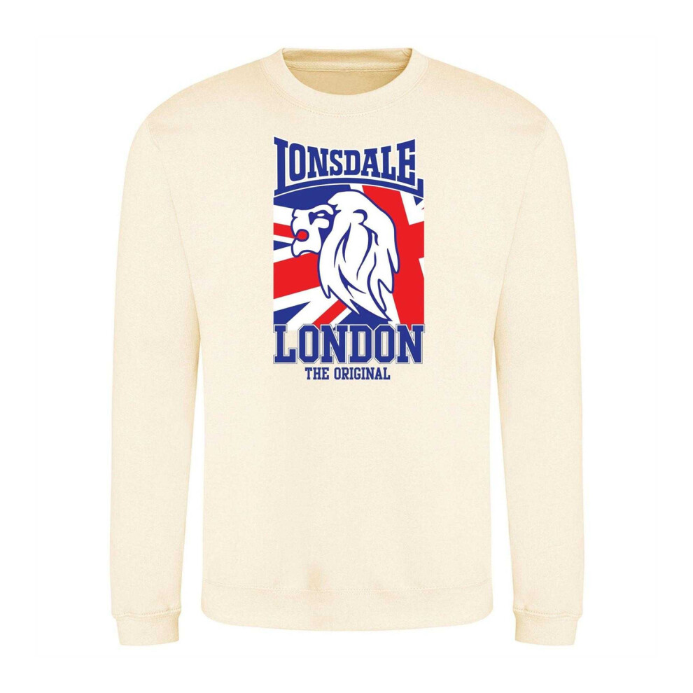 Lonsdale (Xxl, Vanilla) Unisex Adult Logo Sweatshirt Multicoloured