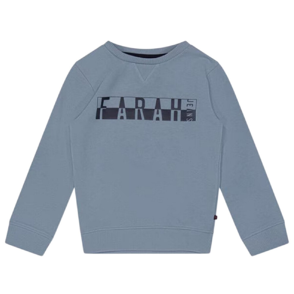Farah (12-13 Years, Blue) Boys Graphic Print Sweatshirt