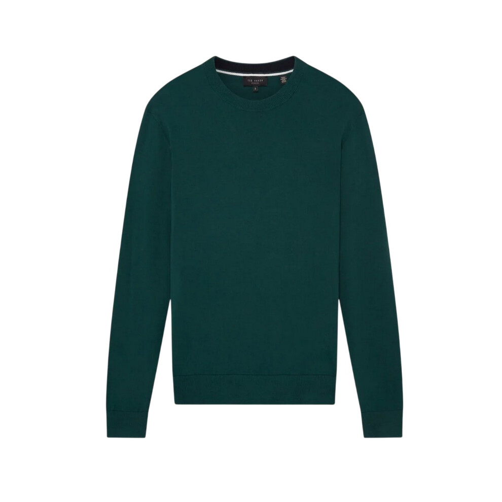 Ted Baker (S, Green) Mens Merino Wool Long-Sleeved Jumper