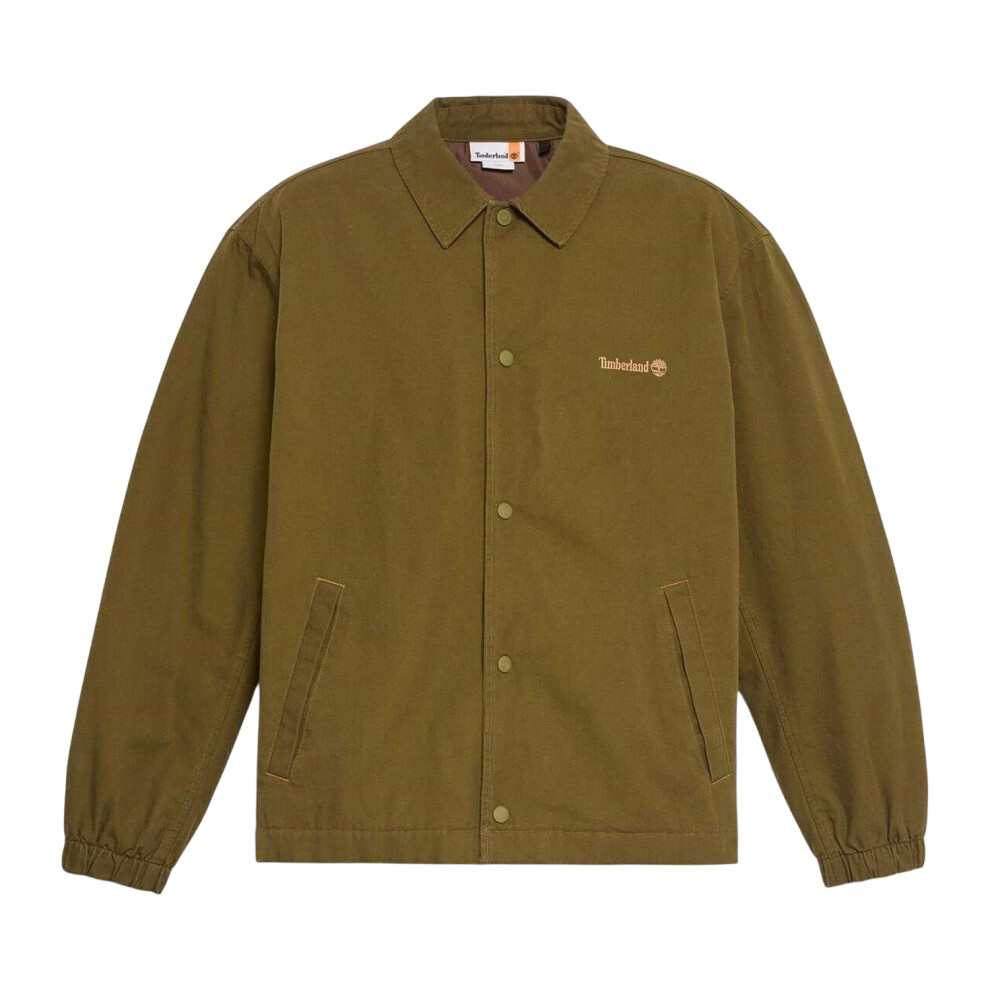 Timberland (M, Dark Olive) Mens Coach Overshirt Green,Multicoloured