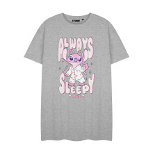 (Medium) Disney Lilo & Stitch Short Sleeve Nightdress (Womens Grey)