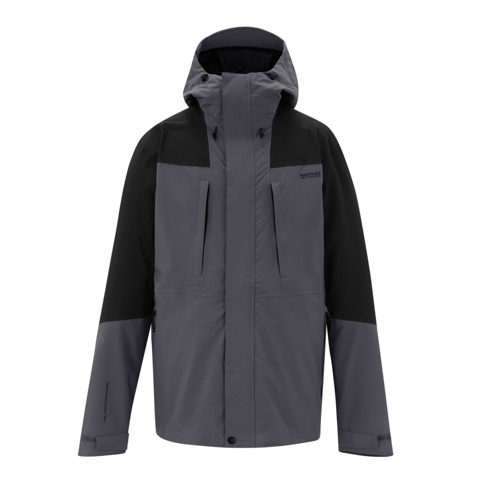 Regatta (M, Storm Grey/Black) Mens Freesdale Waterproof Jacket Black