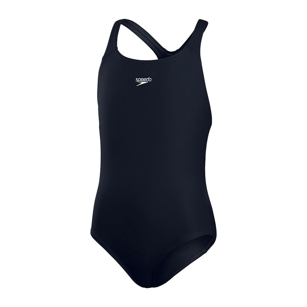 Speedo (15-16 Years, Navy) Girls Medalist Eco Endurance+ One Piece Swimsuit