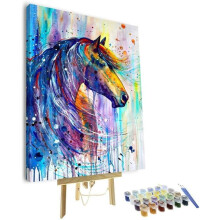 Paint by Numbers Picture Horse with Frame Colorful Set Painting by Numbers Aesthetic 40x50 cm — paint by number horse, framed canvas 40x50