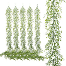 Guirlande Artificielle en Lierre Plante Décorative Lot de 6 Pièces Vert 1,7 m — décoration murale végétale