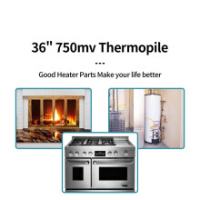 Thermopile 36 Pouces 750 Mv Adaptée au Radiateur Heat Glo, Thermocouple Millivolt 750 de Remplacement pour les Pièces de Cheminée Q313A, 9 Pièces