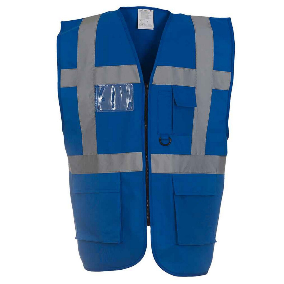 (3Xl, Royal Blue) Yoko Unisex Adult Executive Hi-Vis Waistcoat 5063527580849