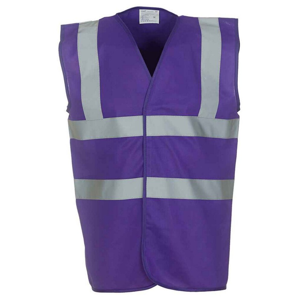 (Xxl, Purple) Yoko Mens Band & Brace Hi-Vis Vest 5063470518739