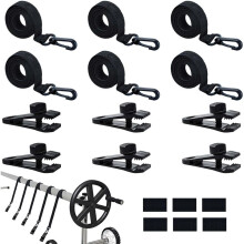 18Pcs Upgraded Pool Solar Cover Reel Straps Pool Cover Reel Attachment Straps Pool Reel Straps Kit