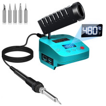 Cordless Soldering for 18V Battery DIY Soldering Iron Station with Digital Display USB Type-C Port Repair Tools