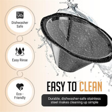 Reusable Coffee Filter for Kalita Wave 185 and OXO 8 Cup Coffee Makers,Metal Filter for Sustainable Brewing