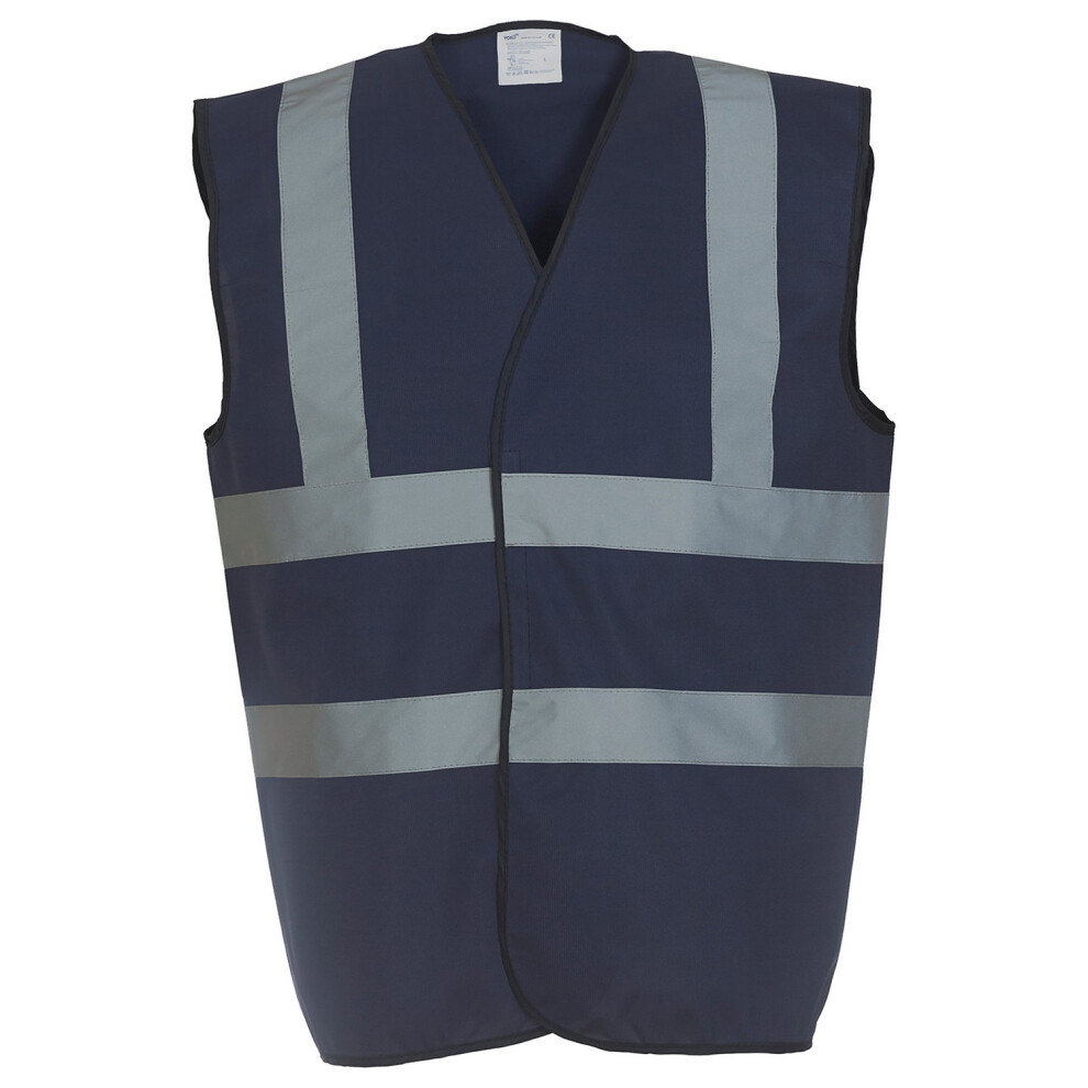 (Xxl, Navy) Yoko Unisex Adult Hi-Vis Waistcoat 5063470308408