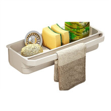 Kitchen Sink Organizer Rack,Expandable Self-Draining Shelf for Sponge,Faucet Storage, Soap Drainer with Design B