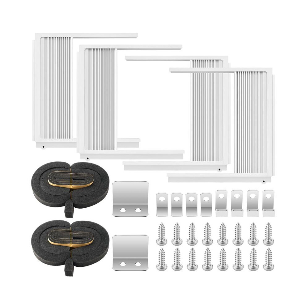 2 Set Window Air Conditioner Side Panels With Frame Adjustable Window Ac Insulation For Most 5000-20000 Btu Window Ac 4711462194942