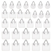30 Pack Adhesive Picture Hanger Picture Hanging Hooks Without Nails Adhesive Wall Hangers Sticky Picture Hangers