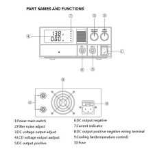 Fuente de Alimentación para QJE PS30SWIV, 13,8 V, 30 A, Ajustable, Lineal, con Comunicación de CC, con Enchufe Europeo.