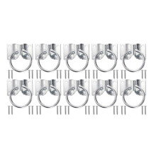 10 Pack Tie Ring for Horse,Block Tie Ring with Screws,Wall Mount Horse Tie Ring Stainless Steel Hitching Ring Tie