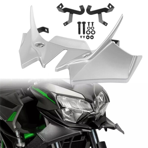 White for  Z650 2020-2024 Winglets Front Nose Cone Panel Fairing Beak 1