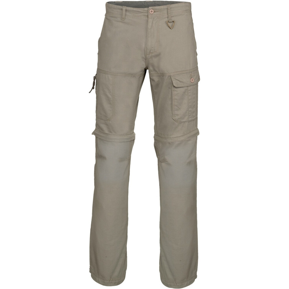 (4Xl, Dark Beige) Kariban Mens Zip-Off Multi-Pocket Work Trousers 5054171906581