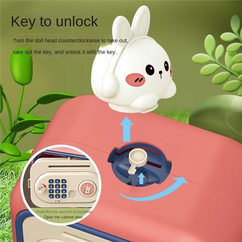 Password Safe Lock Password Lock Automatic Roll- Savings Bank Voice Reminder Fingerprint ...