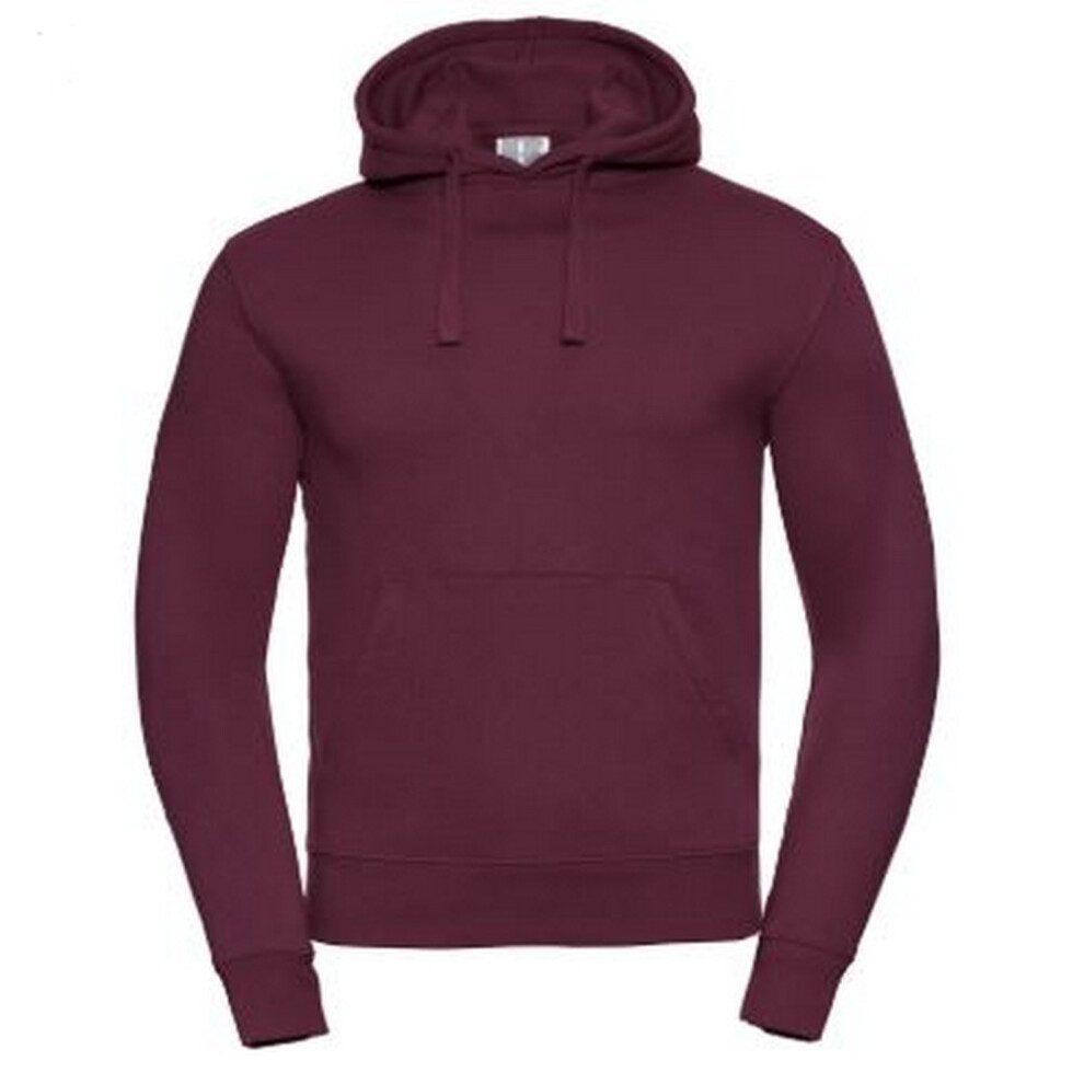Russell (S, Burgundy) Mens Authentic Hooded Sweatshirt / Hoodie