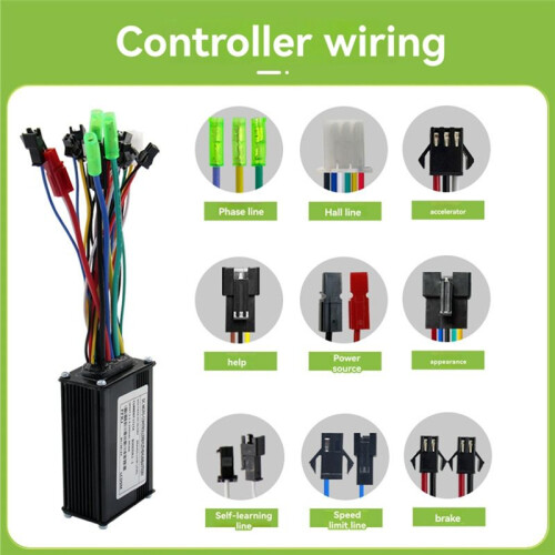 36V 48V 250W 350W 17A Three Mode Brushless Controller with Speed Limit  for Ebike Electric Scooter 1