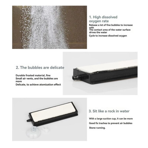 Aquarium Air Stone Bubble Bar Bubble Diffuser Airstones for Hydroponics Aquarium Fish Tank Aerator Pump Attachment 20cm 1