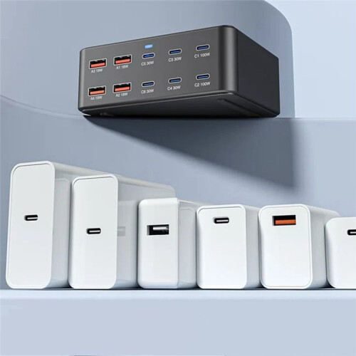 330W USB C GaN Charger 100W PD3.0 PPS QC3.0 Multiport Fast Charging Station for  16 for   US PLUG 1