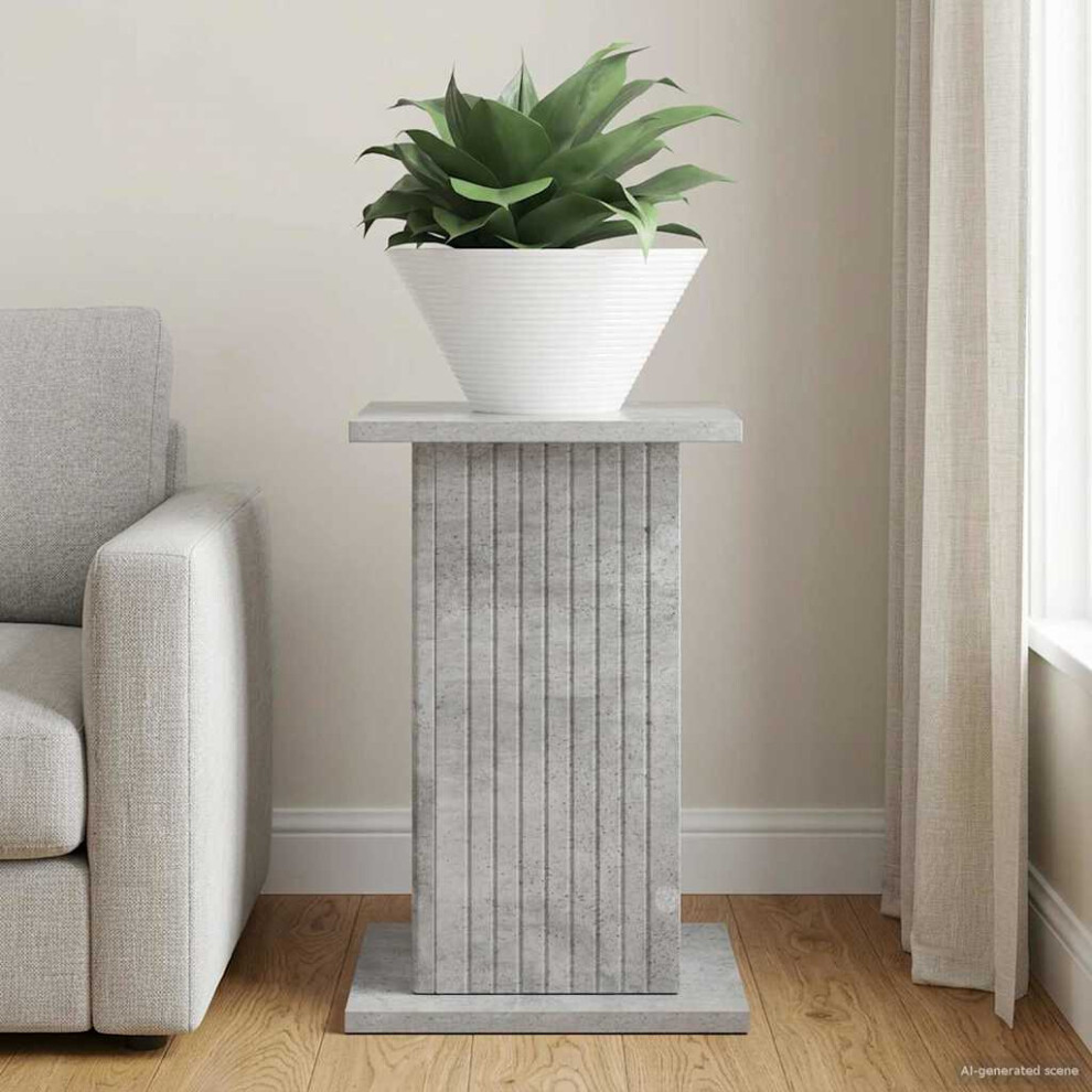 Vidaxl Plant Stand Concrete 30.5 X 30 X 43 Cm Engineered Wood Grey