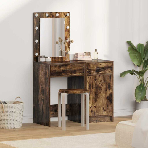VidaXL vidaXL Dressing Table 2 pcs Brown 50 x 41 x 135 cm Engineered wood