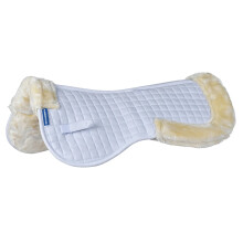 (S, White) Weatherbeeta Prime Air-Tec Comfy Fleece Horse Half Pad