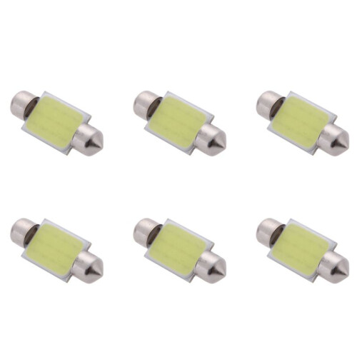 6X 3W COB LED Car Interior Ceiling Light Lamp Bulb 36mm White DC12V