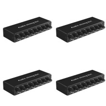 4X 8 in 1 Out Audio Mixer,8 3.5mm Audio Mixing Audio Mixer Selector AUX Input with Volume Control