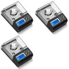 3X 50g 0.001g Precision Electronic Jewelry Scales Gold Germ Balance 0.001g Digital Counting Carat Milligram Scale